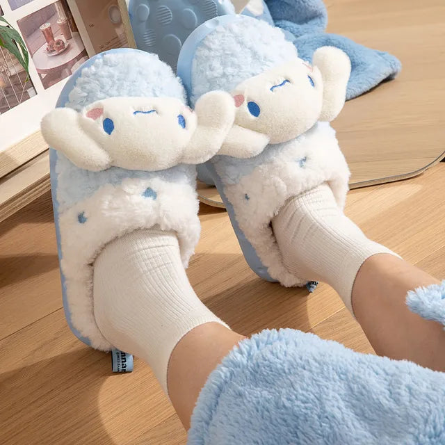 Fluffy Sanrio Hello Kitty Slippers