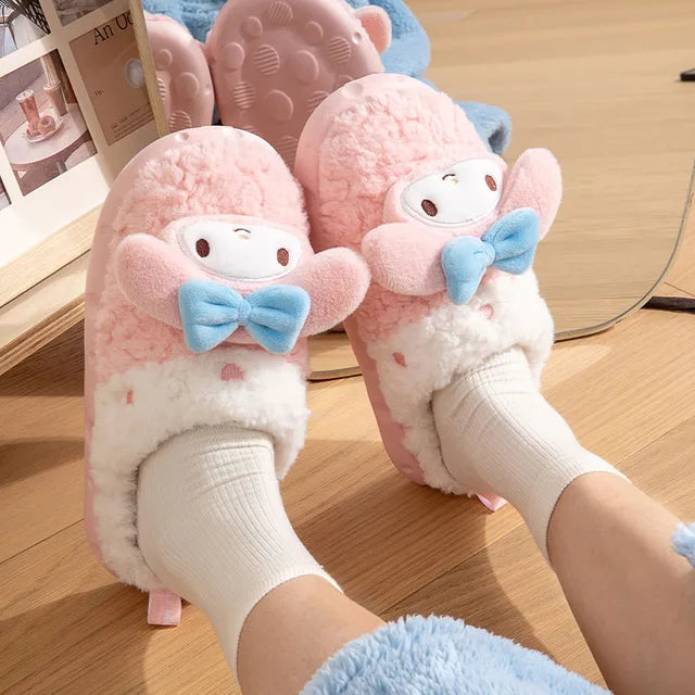 Fluffy Sanrio Hello Kitty Slippers